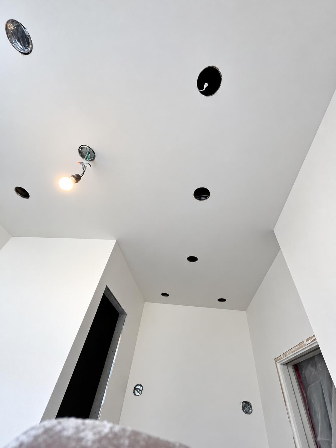 After: Finished ceiling surfaces